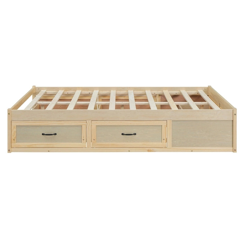 Full Size Platform Bed with 6 Storage Drawers,Assembly Required