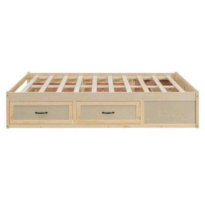 Full Size Platform Bed with 6 Storage Drawers,Assembly Required