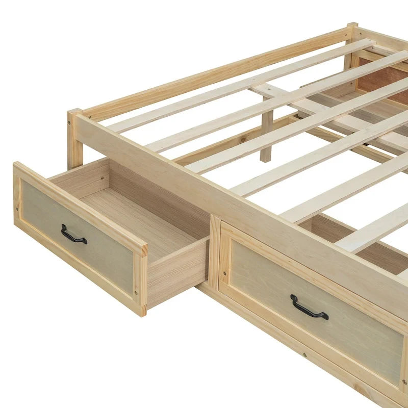Full Size Platform Bed with 6 Storage Drawers,Assembly Required