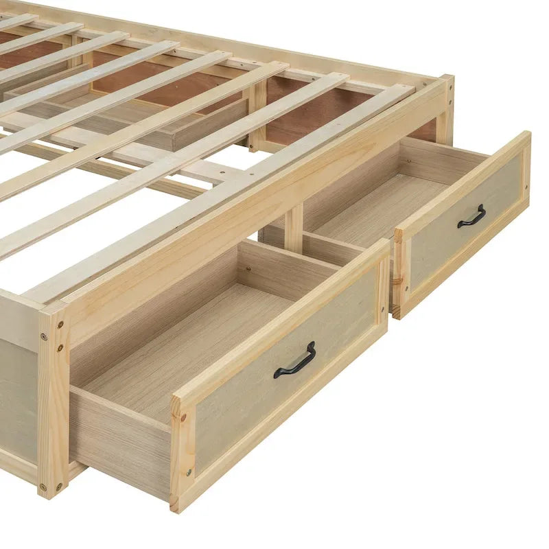 Full Size Platform Bed with 6 Storage Drawers,Assembly Required