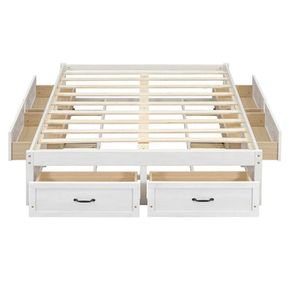 Full Size Platform Bed with 6 Storage Drawers,Assembly Required