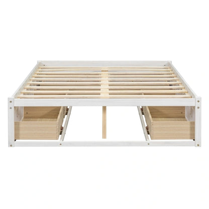 Full Size Platform Bed with 6 Storage Drawers,Assembly Required