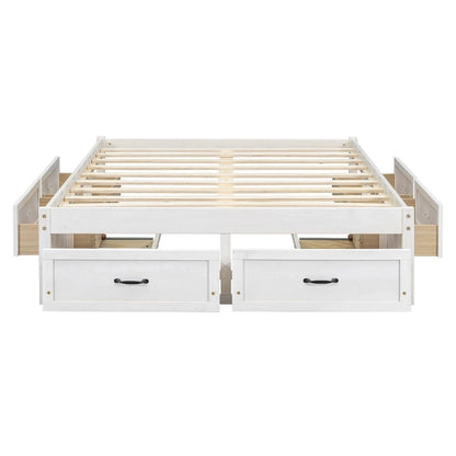 Full Size Platform Bed with 6 Storage Drawers,Assembly Required