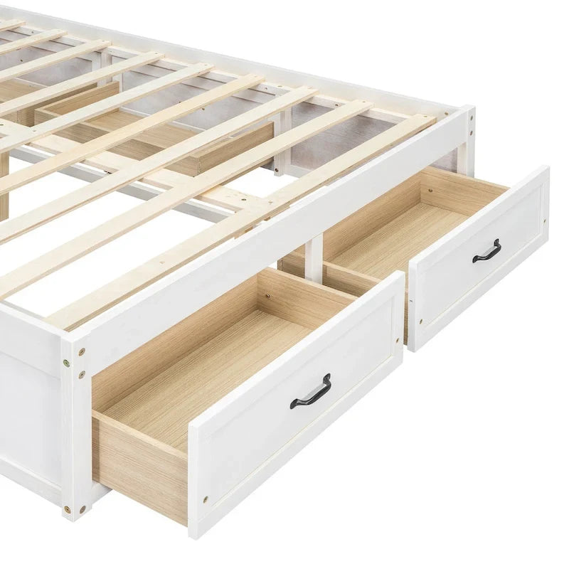 Full Size Platform Bed with 6 Storage Drawers,Assembly Required