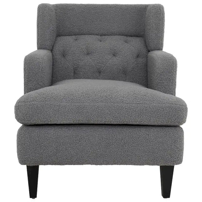Roomfitters Upholstered Accent Chair Tufted Armchair for Living Room and Bedroom