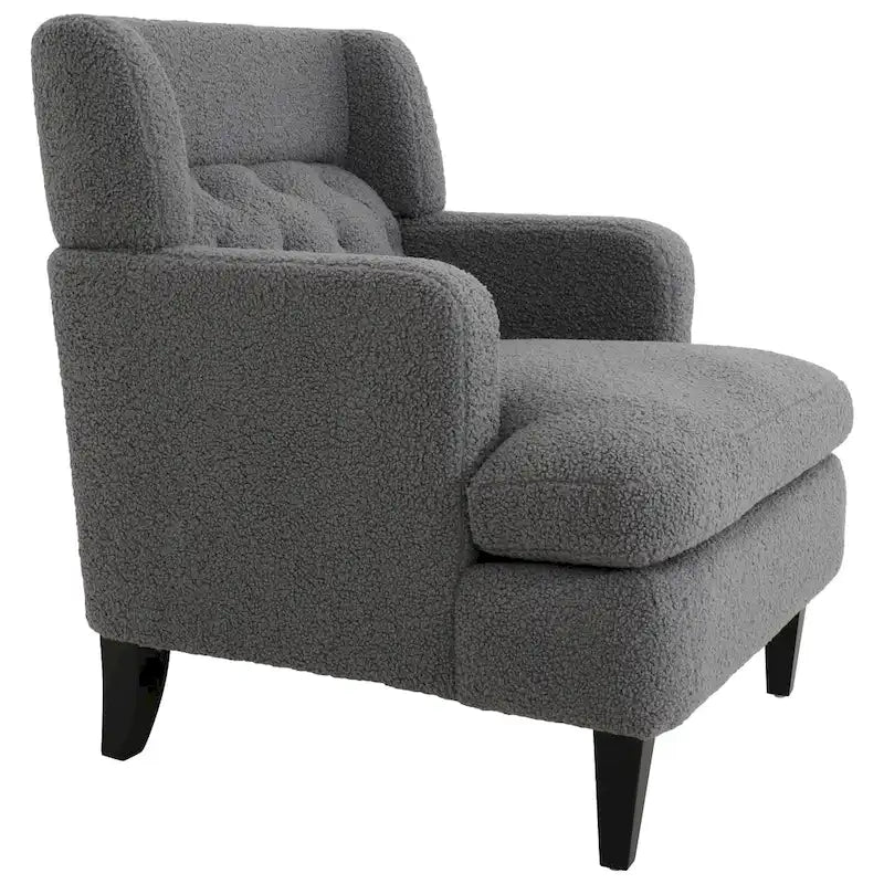Roomfitters Upholstered Accent Chair Tufted Armchair for Living Room and Bedroom