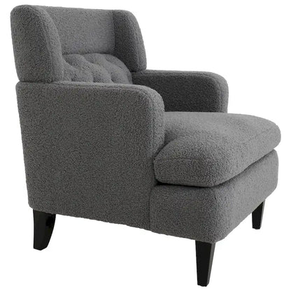 Roomfitters Upholstered Accent Chair Tufted Armchair for Living Room and Bedroom