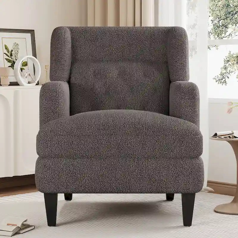 Roomfitters Upholstered Accent Chair Tufted Armchair for Living Room and Bedroom