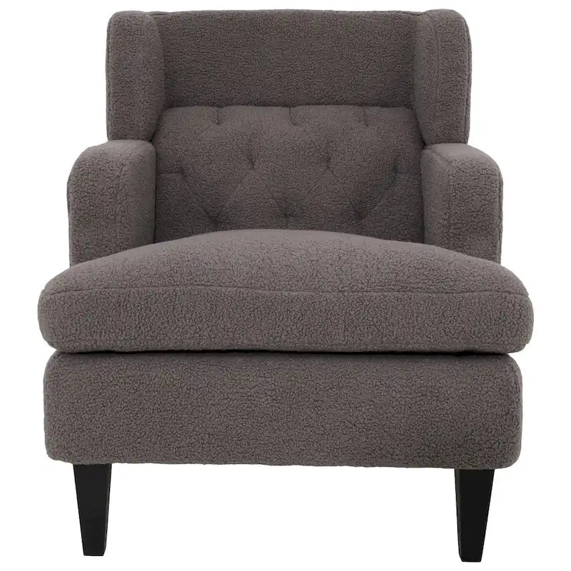 Roomfitters Upholstered Accent Chair Tufted Armchair for Living Room and Bedroom