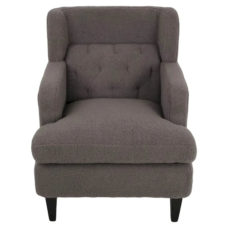 Roomfitters Upholstered Accent Chair Tufted Armchair for Living Room and Bedroom