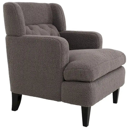 Roomfitters Upholstered Accent Chair Tufted Armchair for Living Room and Bedroom