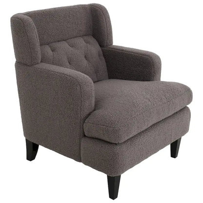 Roomfitters Upholstered Accent Chair Tufted Armchair for Living Room and Bedroom