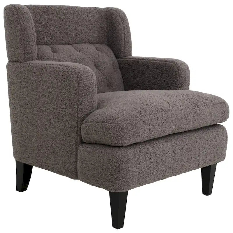 Roomfitters Upholstered Accent Chair Tufted Armchair for Living Room and Bedroom