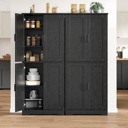 Kitchen Pantry Cabinet, Freestanding Pantry Storage Cabinet with Doors and Shelves