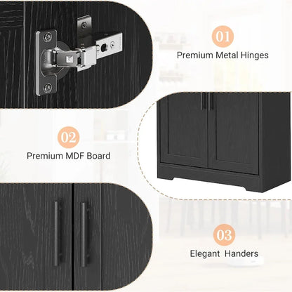 Kitchen Pantry Cabinet, Freestanding Pantry Storage Cabinet with Doors and Shelves