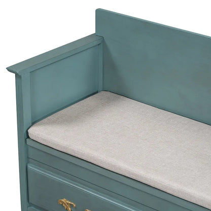 Modern Entryway Storage Bench with Removable Cushion for Living Room