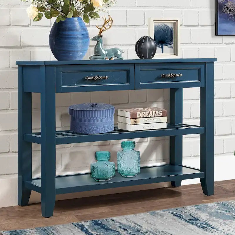 Versatile Wooden Console Table with Storage and Stylish Design for Home Decor