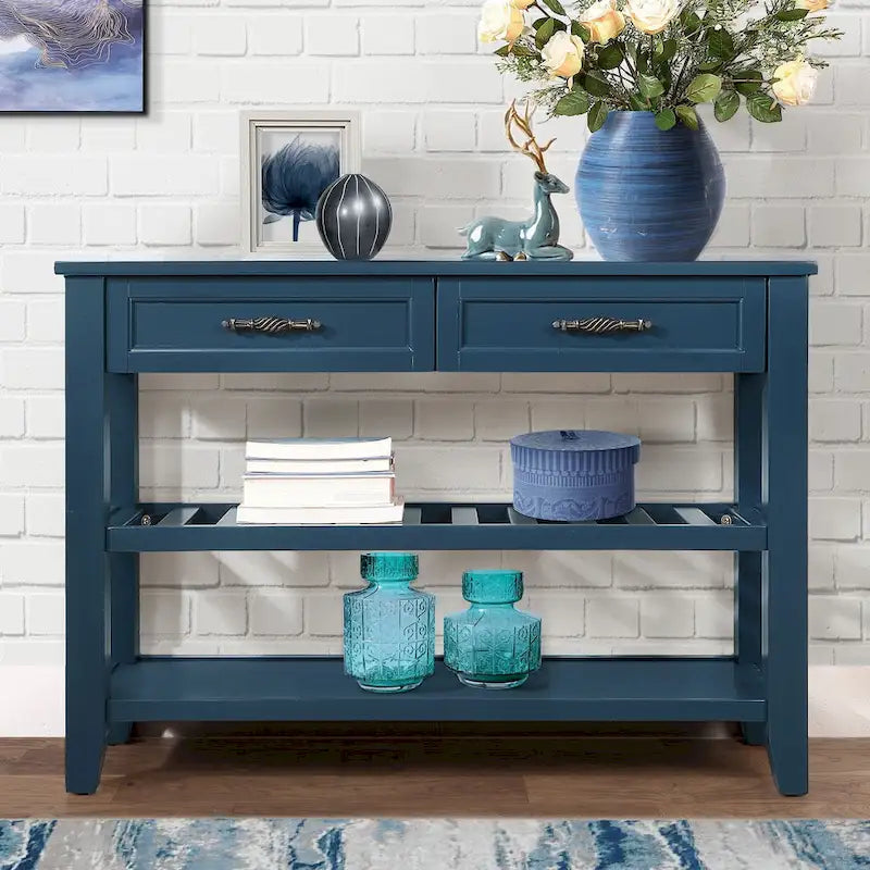 Versatile Wooden Console Table with Storage and Stylish Design for Home Decor