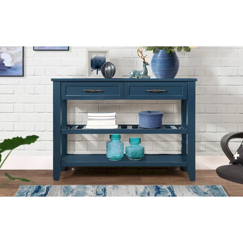 Versatile Wooden Console Table with Storage and Stylish Design for Home Decor