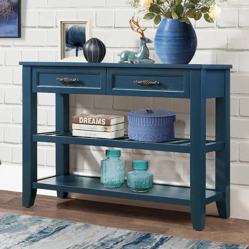 Versatile Wooden Console Table with Storage and Stylish Design for Home Decor