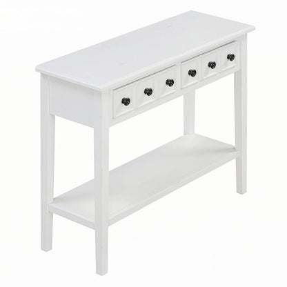 Entryway Table with 2 Drawers(White)