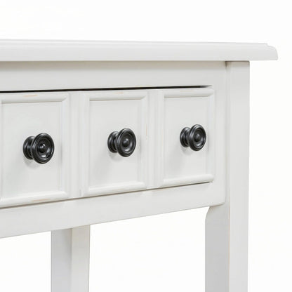 Entryway Table with 2 Drawers(White)