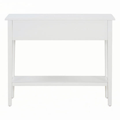 Entryway Table with 2 Drawers(White)