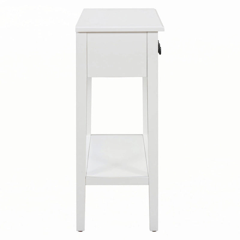 Entryway Table with 2 Drawers(White)