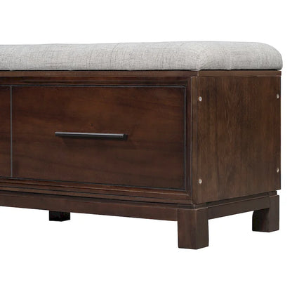 Shoe Bench with Removable Cushion & Hidden Storage