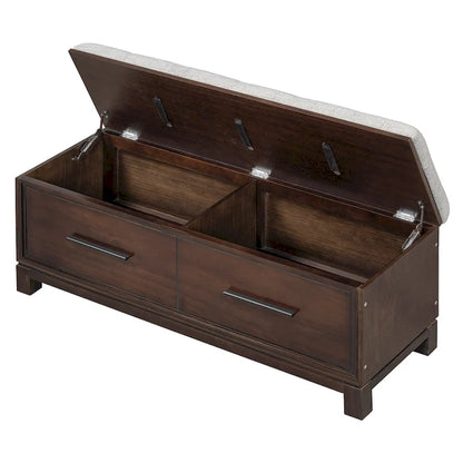 Shoe Bench with Removable Cushion & Hidden Storage