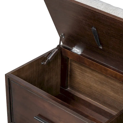 Shoe Bench with Removable Cushion & Hidden Storage