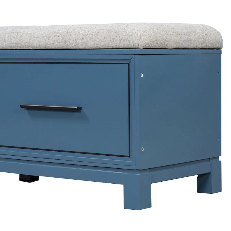 Shoe Bench with Removable Cushion & Hidden Storage