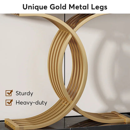 Modern Entryway Table, 39-Inch Console Accent Table, Narrow Wood Sofa Foyer Table