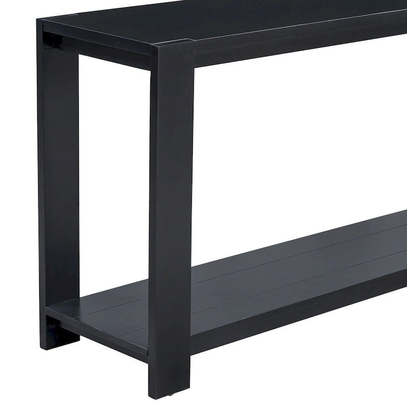 Narrow Long Entryway Console Table Side Table with Bottom Shelf