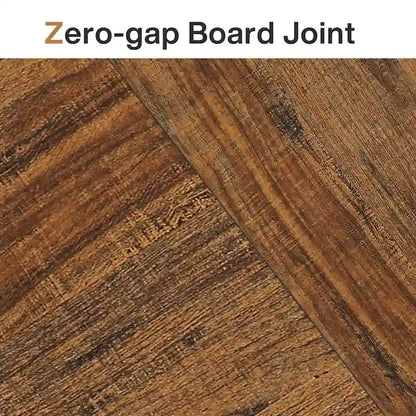 Extendable Dining Room Table for 6-8 people, Wood Rectangular Dinner Table with Metal Frame