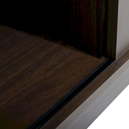 Farmhouse Wood TV Stand with Sliding Barn Door