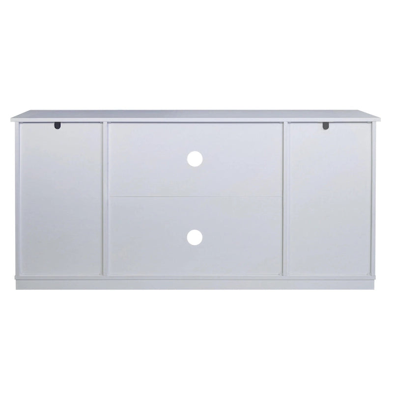 Farmhouse Wood TV Stand with Sliding Barn Door