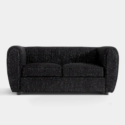 Furniture of America Vanessa Modern Curved Arms Boucle Loveseat Couch, Small Sofa with Seat Cushion and Wooden Legs