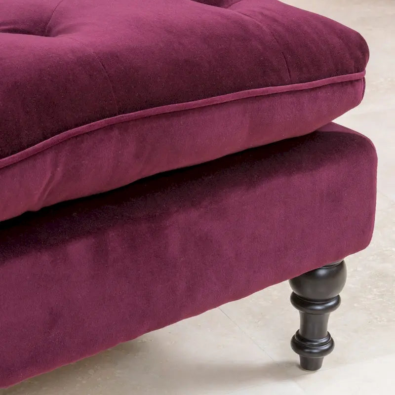 Jeremy Tufted Fabric Ottoman by Christopher Knight Home