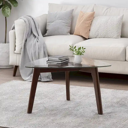 Wasco Indoor Wood and Glass Coffee Table by Christopher Knight Home