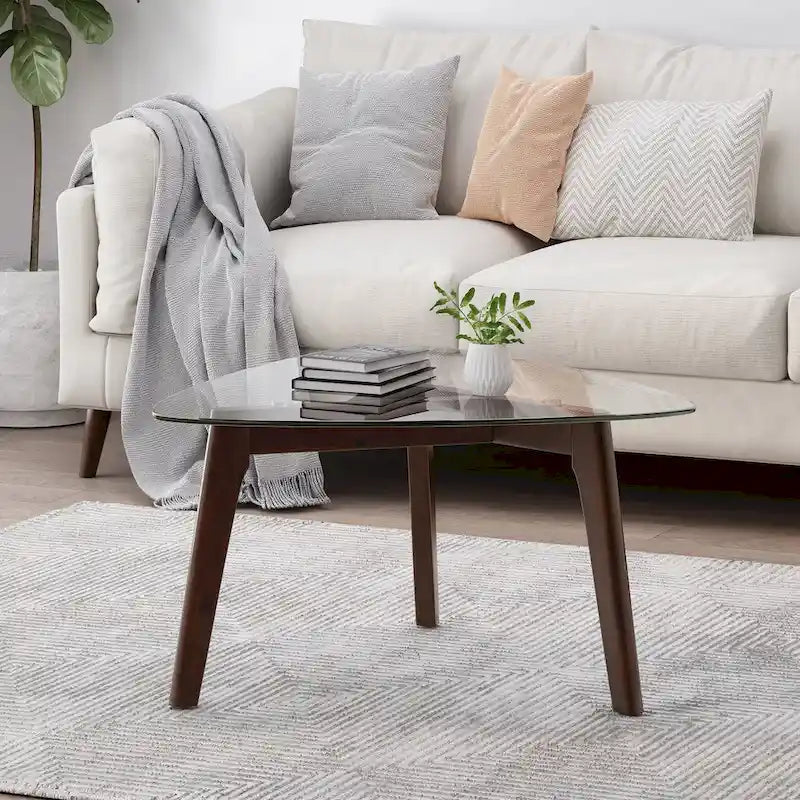 Wasco Indoor Wood and Glass Coffee Table by Christopher Knight Home