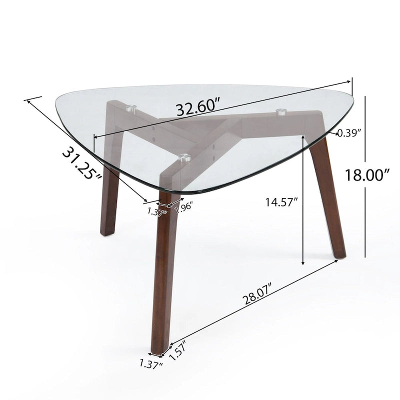 Wasco Indoor Wood and Glass Coffee Table by Christopher Knight Home