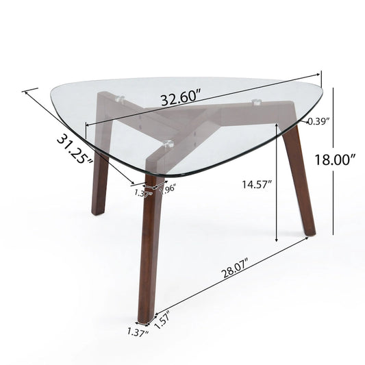 Wasco Indoor Wood and Glass Coffee Table by Christopher Knight Home