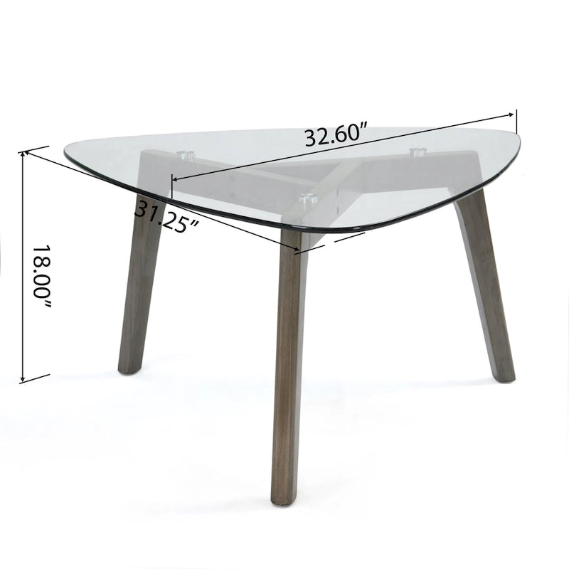 Wasco Indoor Wood and Glass Coffee Table by Christopher Knight Home