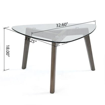 Wasco Indoor Wood and Glass Coffee Table by Christopher Knight Home