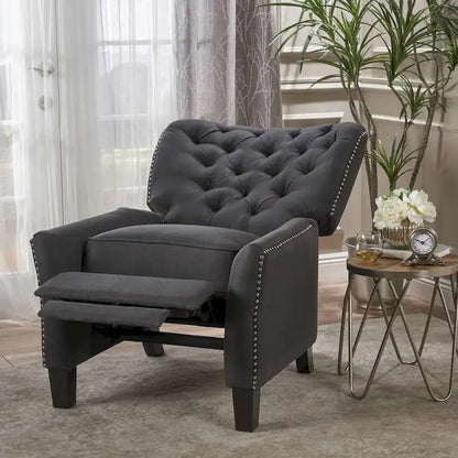 Cerelia Tufted Fabric Recliner by Christopher Knight Home