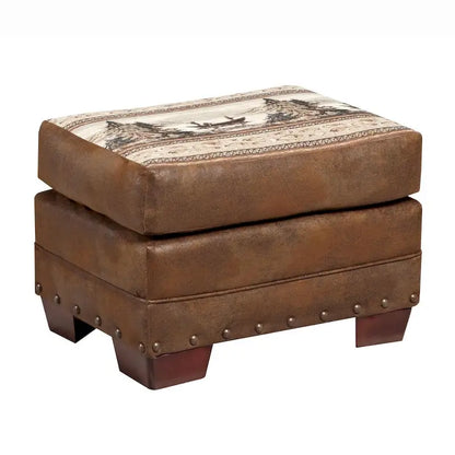 American Furniture Classics Model 8501-00-60 Alpine Lodge Arm Chair with Matching Ottoman