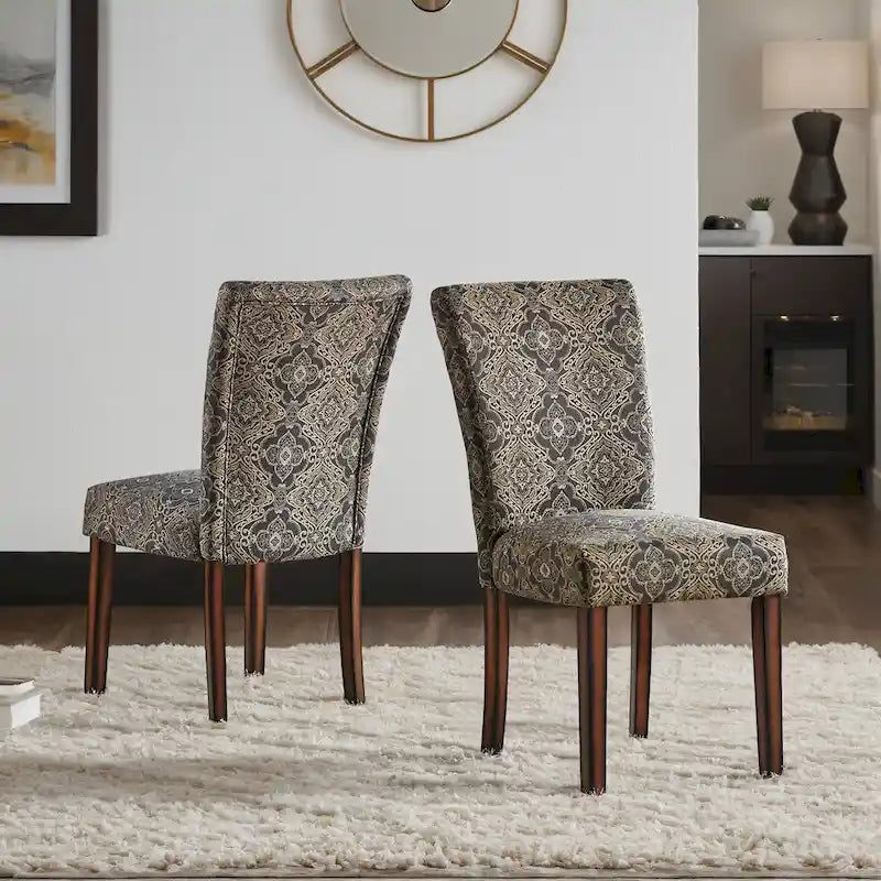 Dinant Print Parsons Dining Side Chairs (Set of 2)