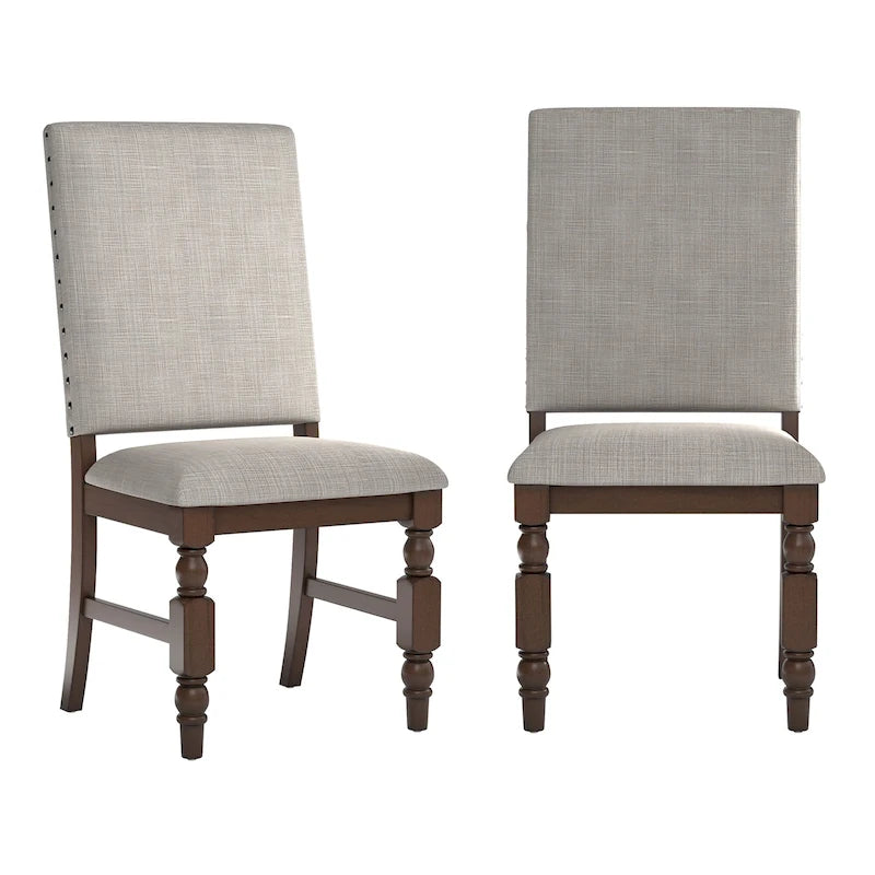 Lubeck Nailhead Upholstered Dining Chairs (Set of 2)