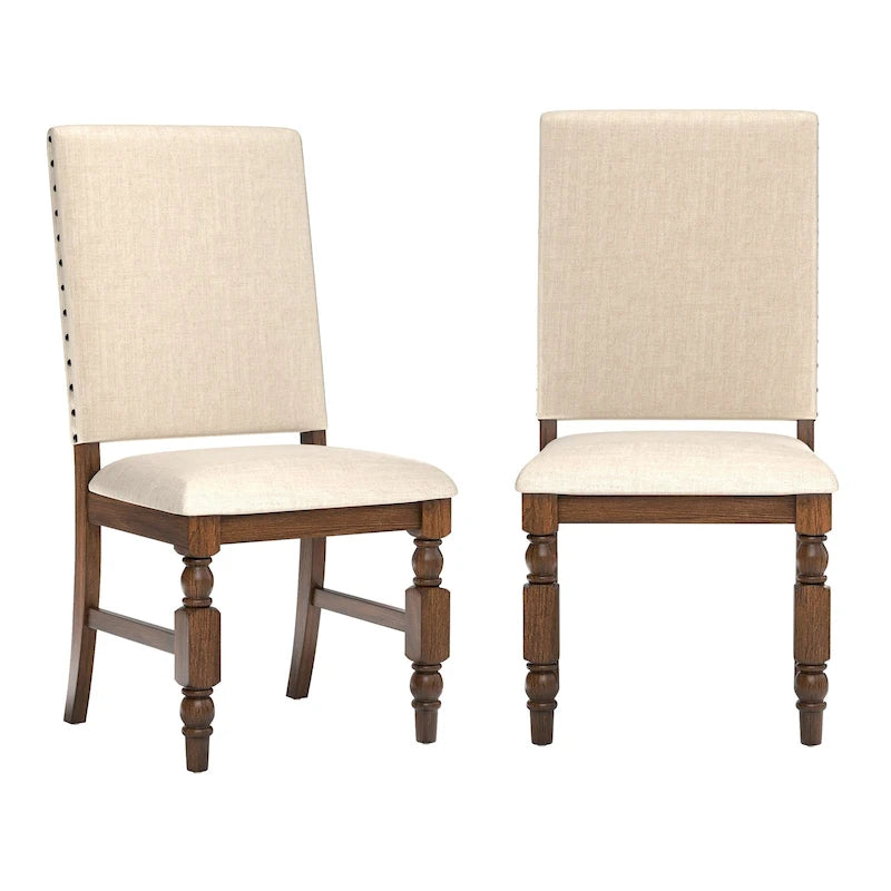 Lubeck Nailhead Upholstered Dining Chairs (Set of 2)